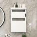 byecold Badkamerradiator met plank, touch-schakelaar, timer, handdoekhouder, elektrische verwarming, handdoekdroger, wit