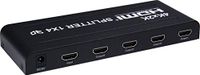 PremiumCord Zewnętrzny rozdzielacz HDMI, 4 porty HDMI 1.4A, czarny