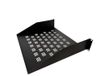 Infitronic - INRWL02STL 19 inch geventileerde plank rackkuip diepte 375 mm draagvermogen tot 20 kg zwart (2 HE)