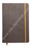 RHODIA 118743C - Hardcover Notitieboek Chocolade - A5 14,8 x 21 cm - Gelijnd - 192 pagina's - Clairefontaine Ivoor Papier 90 g/m² - Leeslint, Elastieksluiting - Omslag in Imitatieleer