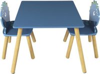 Home Deco Kids Kindertafel met 2 Dinosaurus stoeltjes