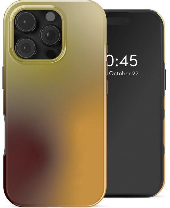 Selencia Hoesje - Geschikt voor Apple iPhone 16 Pro Max - Backcover geschikt voor MagSafe - Gradient Olive Dust