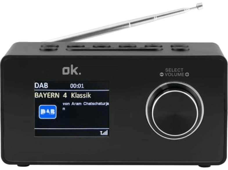 ok. DAB+ radio Zwart