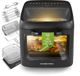 GOURMETmaxx Heteluchtoven met panoramadak en voorvenster 12,5 l