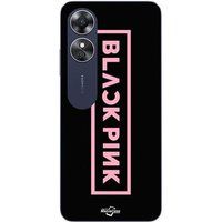 Blackpink Etui Oppo A17 Blackpink VIP Tickets Blackpink logo Voorkant zwart Maniacase