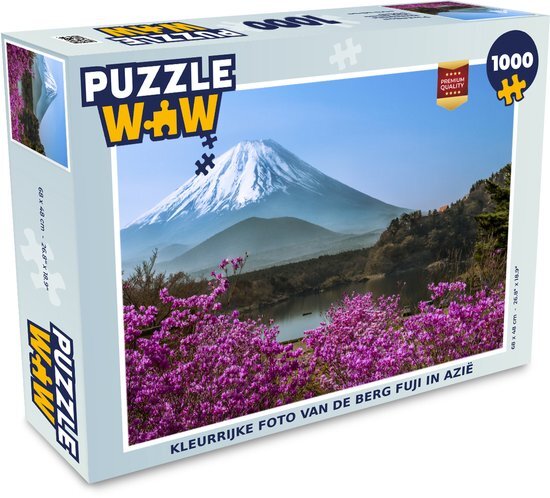 MuchoWow Puzzel Kleurrijke foto van de berg Fuji in Azië - Legpuzzel - Puzzel 1000 stukjes volwassenen