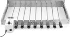BBQ-Toro accessoire de grill en acier inoxydable avec 9 brochettes | 56 x 26-40 cm | Moteur à gauche