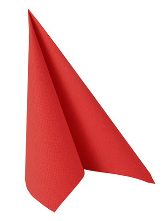 PAPSTAR Servetten "ROYAL Collection" - Rood - 33x33 cm - 1/4 vouw