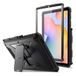FINTIE Schokbestendige beschermhoes voor Samsung Galaxy Tab S6 Lite 2024/2022/2020 10,4 inch, robuuste beschermhoes met standaard en geïntegreerde displaybescherming,zwart