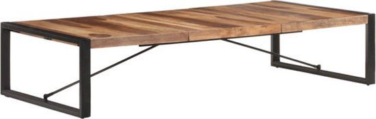 vidaXL Salontafel 180x90x40 cm massief hout zwart