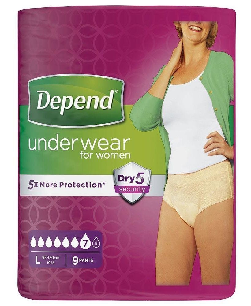 Depend Pants Vrouwen Normal L - 9 stuks