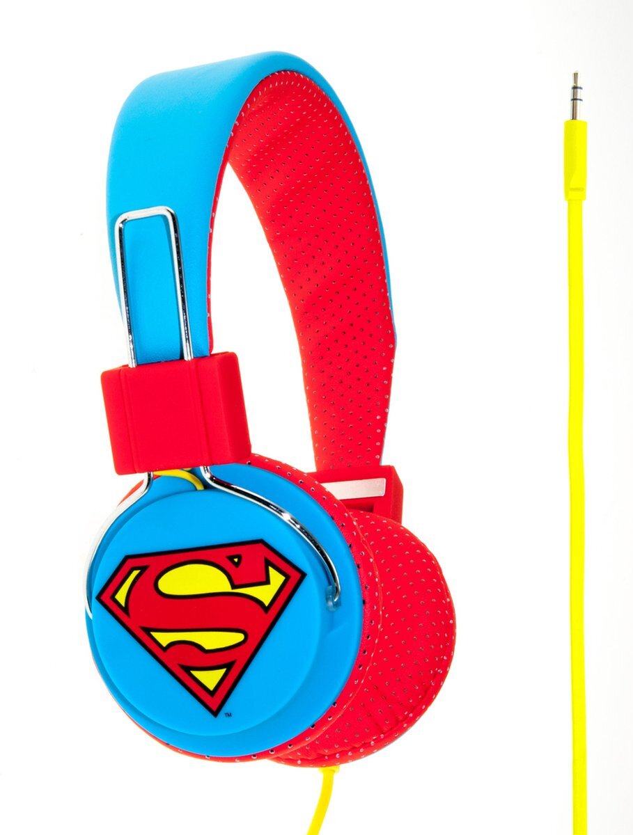 OTL Technologies Superman - Hero - kinder koptelefoon - volumebegrenzing - verstelbaar - comfortabel blauw