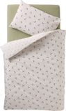 Vertbaudet Set dekbedovertrek + kussensloop voor baby's CHERRY Beige Bedrukt Katoen Gebloemd 80x120 cm