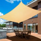 Marque inconnue Voile d'ombrage, rectangulaire, 3,6 x 4,8 m, voile d'auvent, 95 % de protection UV, pare-soleil respirant pour terrasse, jardin, pergola, jardin, couleur sable