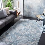 Safavieh Victoria Collection VIC932 Vintage Inspired Indoor Woven Rectangular Area Rug in Blue/Gray 91 x 152 cm