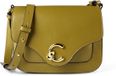 COCCINELLE Leren schoudertas C-Me Calf Crossbody Bag Seagrass kaki