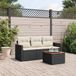 Prolenta Maison Exclusive - Tuinset voor in de tuin, bestaande uit 4 delen met kussens, zwart, gemaakt van polyrotan