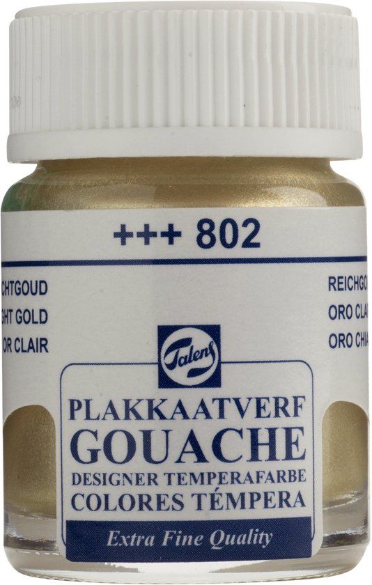 Talens Plakkaatverf Extra Fijn - Licht Goud 802 - 16 ml