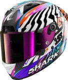 Shark Aeron Speed Fancy Carbon Helm - Integraalhelm - Maat M - Wit/oranje
