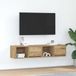 Meuble TV artisanal en chêne 2 pièces 60x31x25,5 cm bois travaillé
