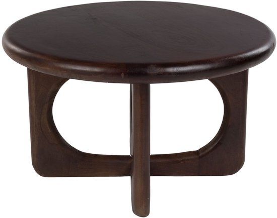 Housecraft Living Jani Salontafel Rond 60 cm Mangohout Donkerbruin