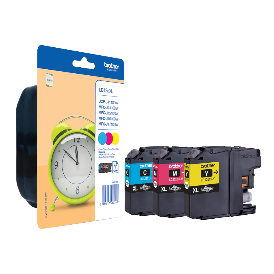 Brother LC-125XLRBWBP - Inktcartridge - Multi - 3 stuks