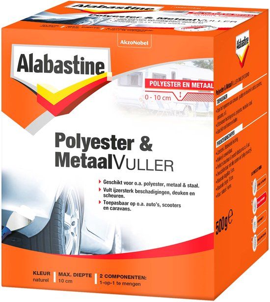 Alabastine Polyester & Metaal Vuller - 500 G