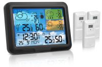 Merkloos Weerstation wifi, met 3 buitensensoren, met app Tuya en Smartlife