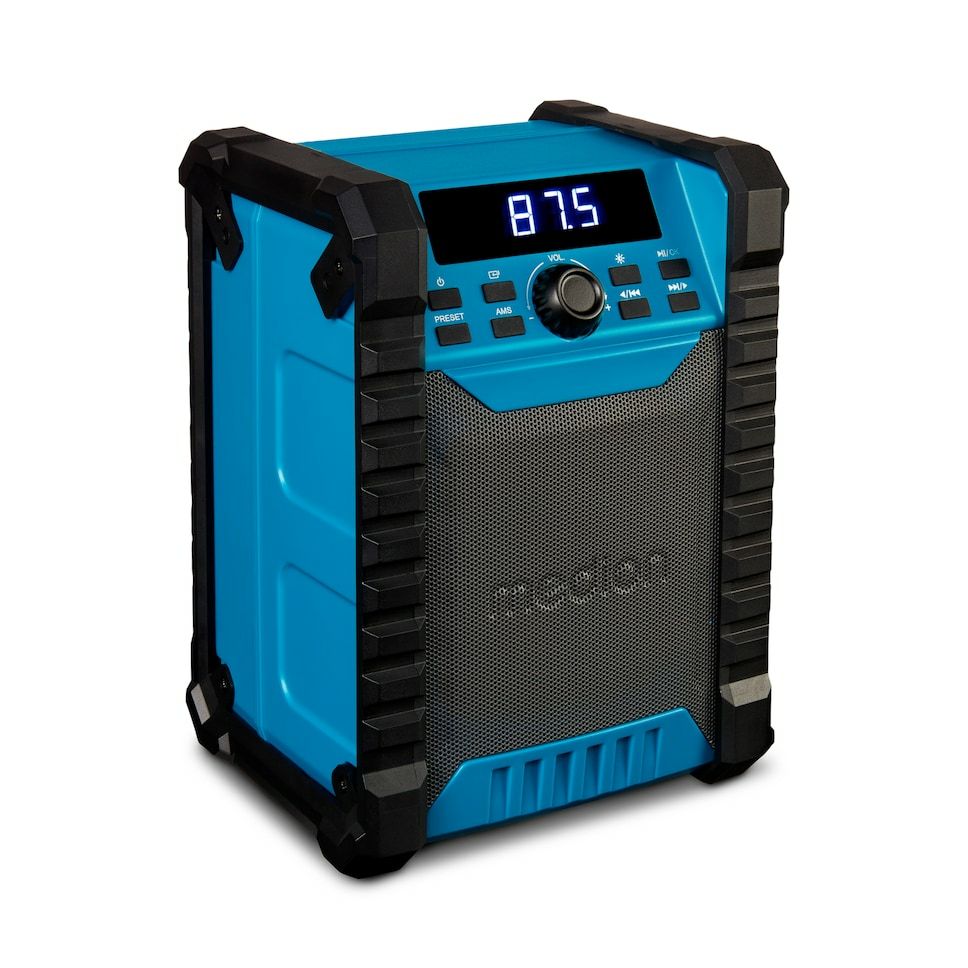 MEDION E65895 Draagbare Radio met Bluetooth en AUX - Zwart/Blauw