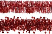 Decoris guirlandes de Noël 4x pièces - rouge - plastique - 270 cm