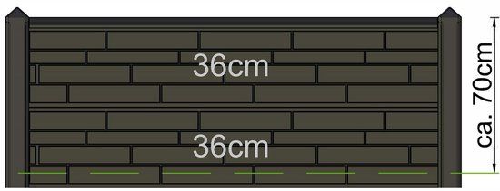 Merkloos Tuindeco Berton borderpaal Hunze wit/grijs tussenmodel 145 cm