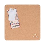 Bi-Office Eco kurkbord zonder frame, natuurkurk, beide zijden vierkant, 30 x 30 cm