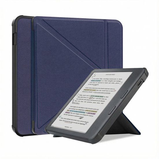 imoshion Ploonk B.V. Ereader Hoes - Geschikt voor Kobo Libra Colour - Donkerblauw