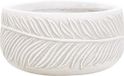 Beliani FTERO Bloempot - Wit - 25 x 25 x 14 cm - Fibreclay - Rond