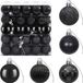 vidaXL - Kerstballenset - 100 stuks - Zwart - 4 cm - Polystyreen