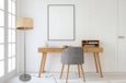 HOME LIGHT Light Home JUTA - Vloerlamp Staande Lamp - Stoffen Kap Ø35 cm - Lichtgrijs