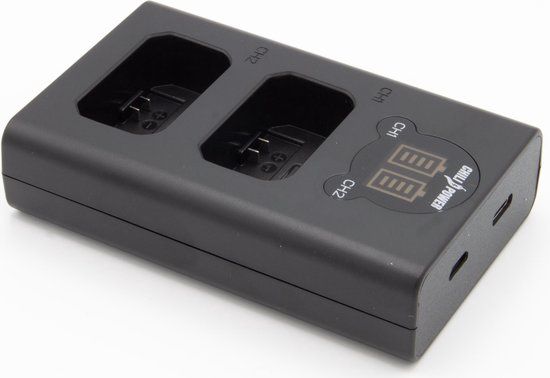 ChiliPower Sony NP-FW50 dubbellader voor 2 camera accu's (tegelijk) - Zwart