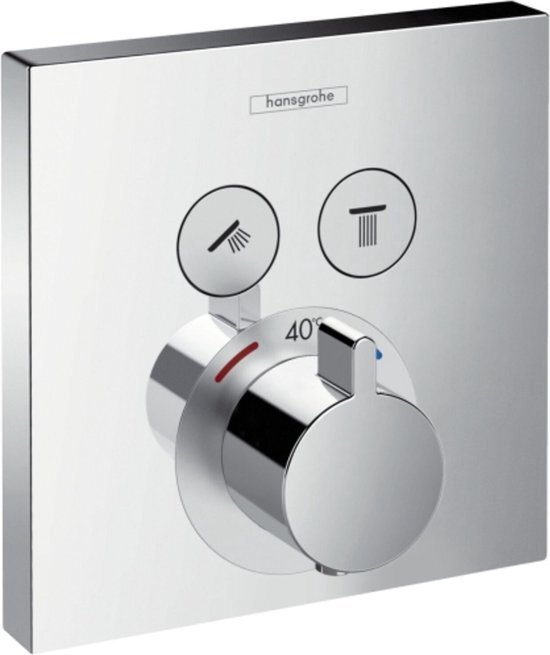 Hansgrohe ShowerSelect afbouwdeel voor inbouwkraan thermostatisch met 2 stopkranen chroom