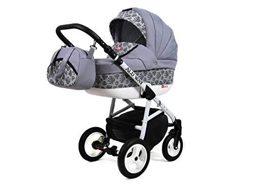 SaintBaby Kinderwagen 3in1 2in1 Set Isofix Buggy Autostoel Light Weight bySaintBaby Silver Leaf 2in1 zonder autostoel