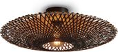 GOOD&MOJO Plafonniere Kalimantan - Bamboe Zwart - Ø60cm - Modern