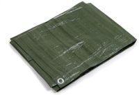 Kippen 6082F - Tweekleurig dekzeil met ingestanste ringen, gewicht 90 g/m², afmetingen 4 x 4 (16 m²)