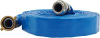 Tuyau d'irrigation - Tuyau plat - 38 mm x 15,24 m - Convient pour le nettoyage de piscines - Évacuation/vidange - Industrie & Agriculture - Bleu