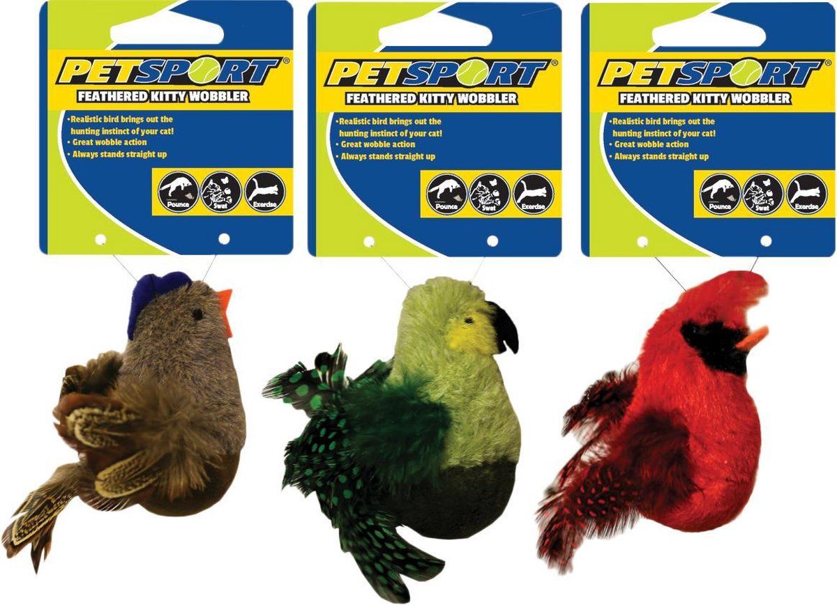 Petsport Feathered Kitty Wobbler groen