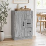 vidaXL Dressoir met lade Grijs sonoma 66 x 34,5 x 87 cm Bewerkt hout