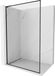 Mexen Kioto-F L paroi de douche Walk-in avec cadre 75 x 202 cm, verre transparent 8 mm, finition : noir