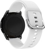 By Qubix - Siliconen sportband - Wit - Smartwatch bandje 22mm