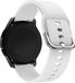 By Qubix - Siliconen sportband - Wit - Smartwatch bandje 22mm