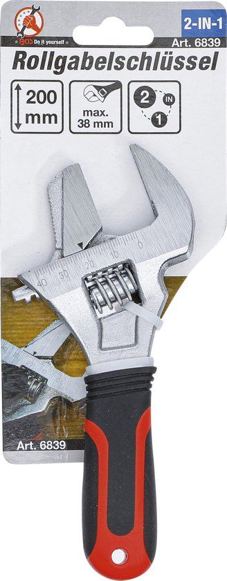 BGS Verstelbare moersleutel met kunststof greep max. 38 mm