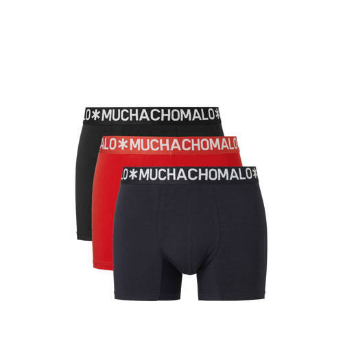 Muchachomalo boxershort set van 3 heren Zwart/blauw/rood