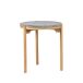 Mavis Dondo table d'appoint chêne blanchi Ø45 cm Calcaire raboté